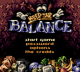 Keep the Balance Title Screen